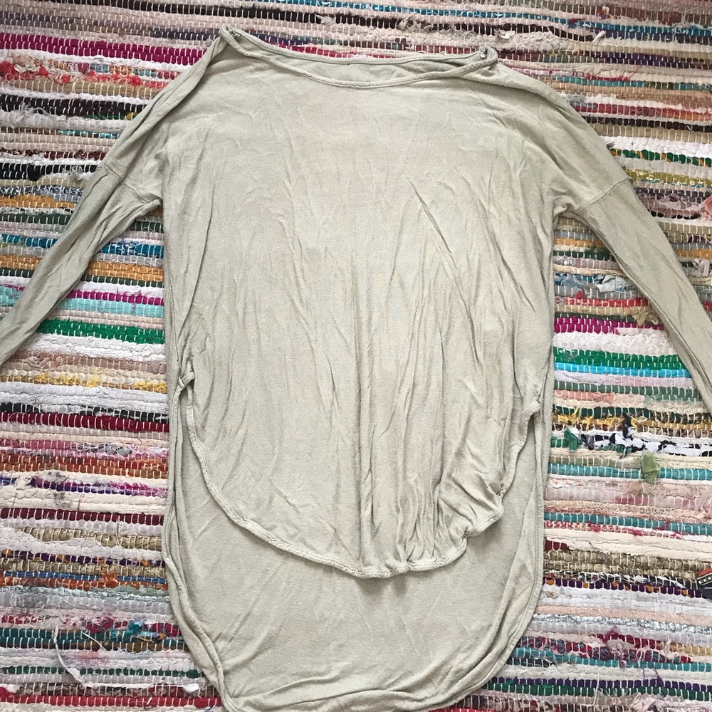 Army Green free people long sleeve shirt